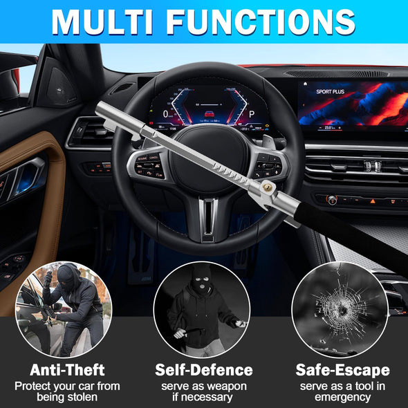 Steerlockly Universal Steering Wheel Lock – Heavy-Duty Anti-Theft Device