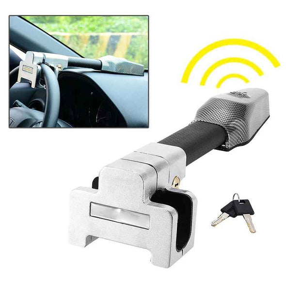 Universal Car Steering Wheel Lock – Anti-Theft Security Alarm T-Lock